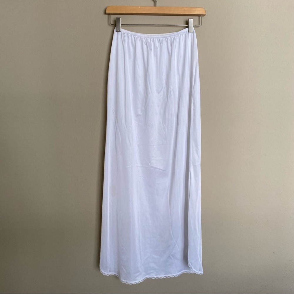 VINTAGE Sears White Lace Slip Skirt